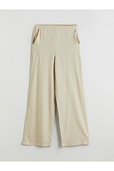 LC Waikiki New Season Women's Linen Blend Trousers with Elastic Waist - S5Ls97Z8