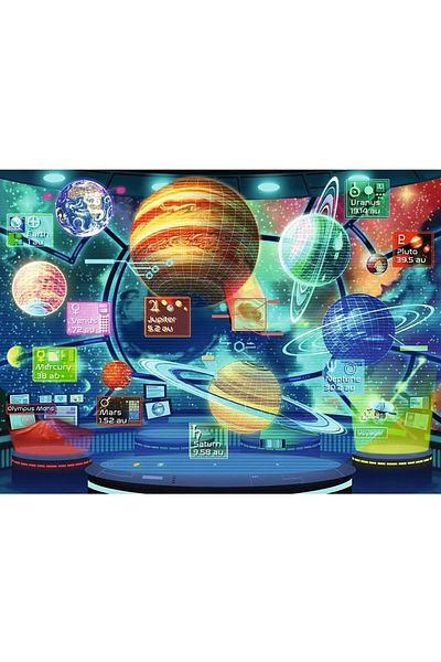 RAVENSBURGER Ravensburger Puzzle - Planets Hologram, 300 pieces XXL