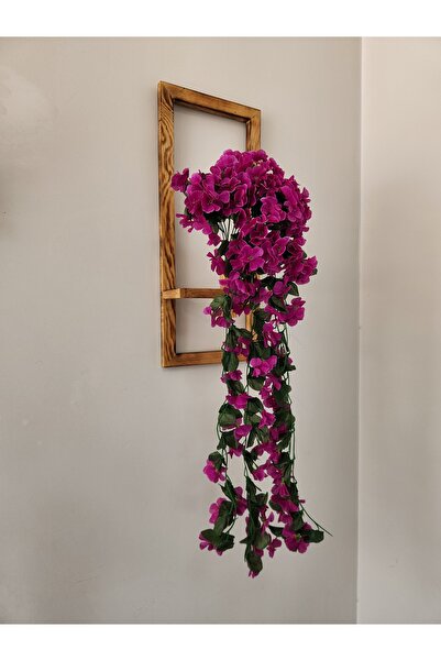 LUZAB Saksı Dahil Duvar Süsü Yapay Çiçek Sarkan Begonvil Menekşe Sarmaşık Çiçeği Mor