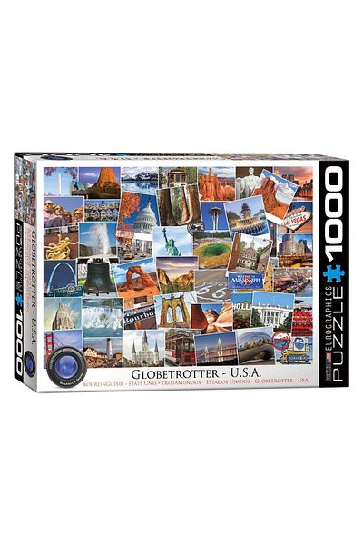Eurographics Eurographics Puzzle - Globetrotter USA, 1000 pieces