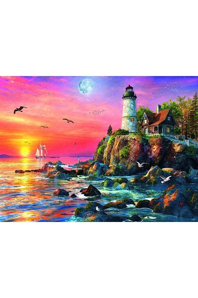 RAVENSBURGER Ravensburger Puzzle - Sunset Lighthouse, 500 pieces
