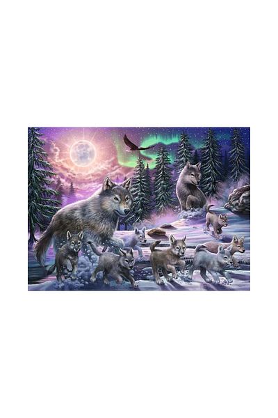 RAVENSBURGER Ravensburger Puzzle - Wolf Family, 150 pieces