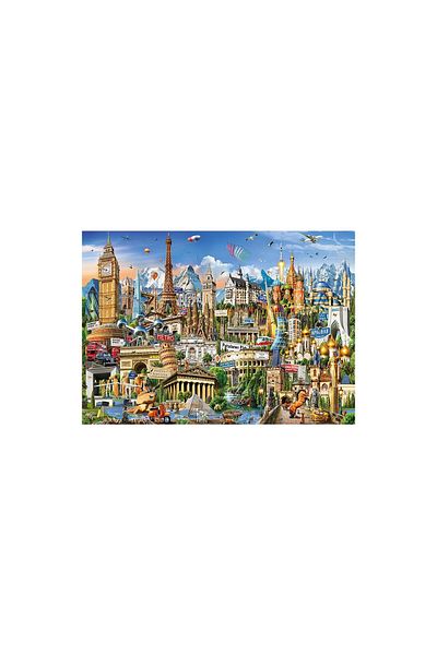 EDUCA Educa Puzzle - Europe Landmarks, 2000 pieces, includes puzzle glue