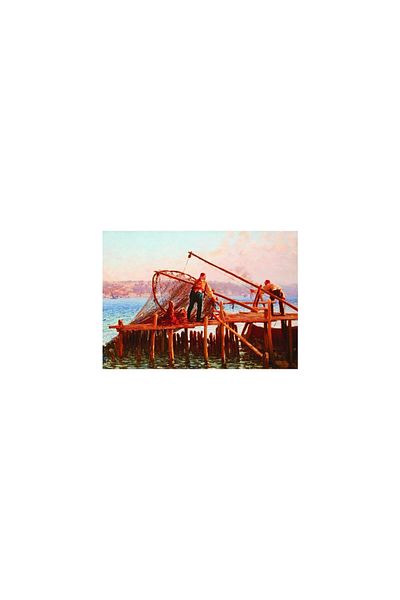 Gold Puzzle Puzzle Gold Puzzle - Fausto Zonaro: Fishermen Bringing in the Catch, 1000 pieces