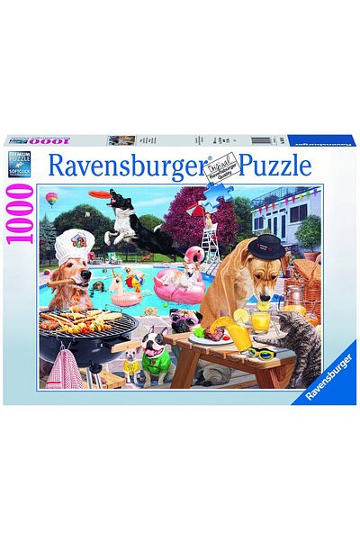 RAVENSBURGER Ravensburger Puzzle - Dogs At The Pool, 1000 pieces