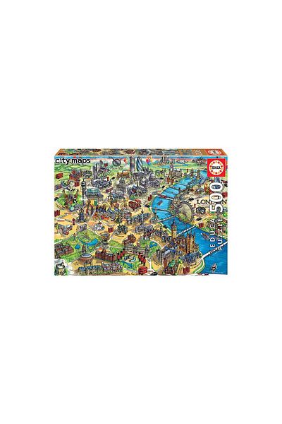 EDUCA Educa Puzzle - London Map, 500 pieces, includes glue