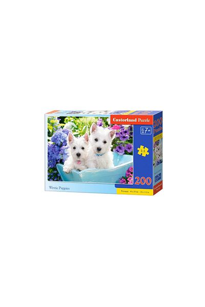 Castorland Puzzle Castorland - Westie Puppies, 200 pieces