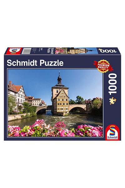 Schmidt Puzzle Schmidt - Bamberg, Regnitz And Old Town Hall, 1000 pieces
