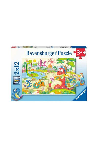RAVENSBURGER Puzzle 2x12 pieces Ravensburger - My Dinosaur Friends