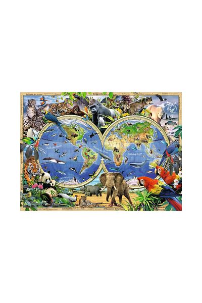 RAVENSBURGER Puzzle Ravensburger - Animals of the World, 100 pieces XXL