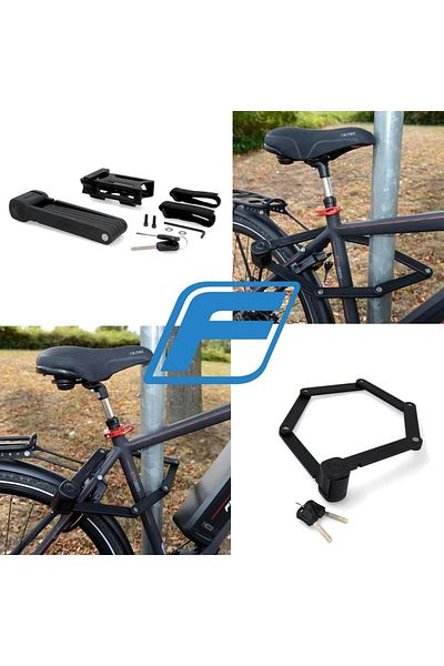 Fischer Foldable Anti-Theft Lock with Bicycle Mount, , 2 Keys, 85 Cm