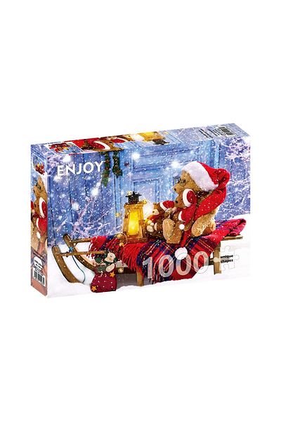 Enjoy Puzzle 1000 pieces Enjoy - Teddy Bears with Santa Hats