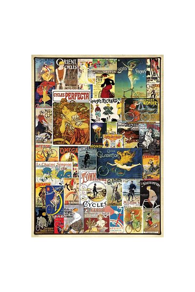 Eurographics Puzzle Eurographics - Vintage Bicycle Posters, 1000 pieces
