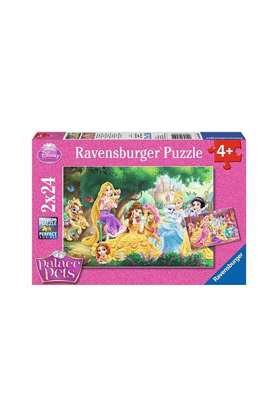 RAVENSBURGER Puzzle Ravensburger - Palace Pets, 2x24 pieces