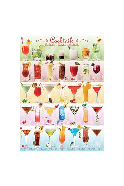 Eurographics Puzzle - Cocktails, 1000 piese
