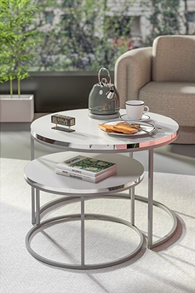 Kanonik Education Orta Sehpa Ikili Lüx Specıal Gümüş Beyaz