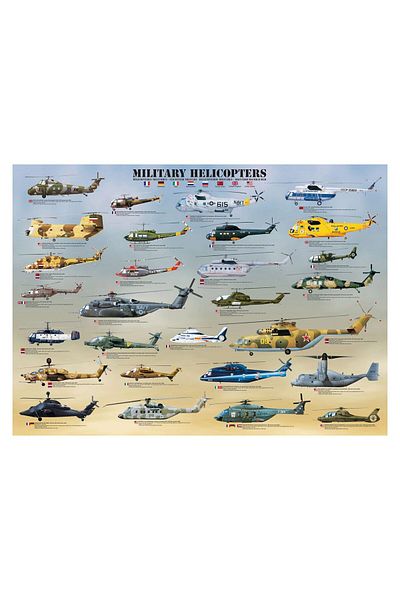 Eurographics Eurographics Puzzle - Military Helicopter, 1000 pieces