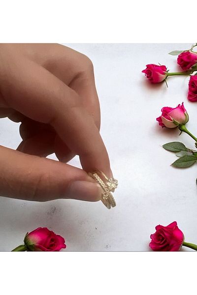 demirosa 1 Pcs Steel Adjustable Stone Stylish Ring