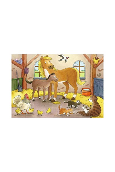 RAVENSBURGER Puzzle - Familii Animale, 2x12 piese