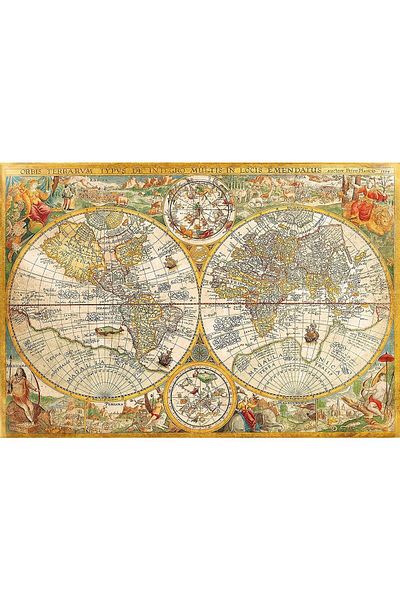 CLEMENTONI Puzzle Clementoni - Antique World Map, 2000 piese