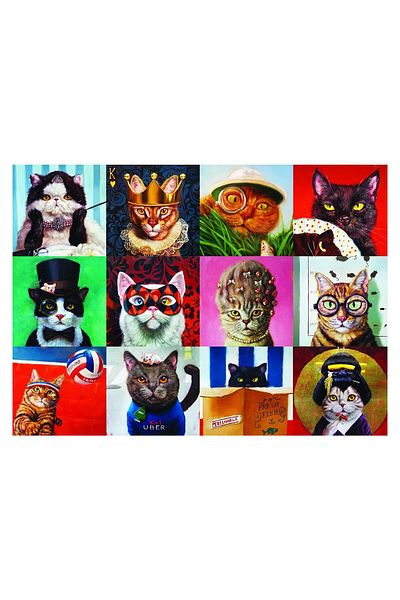 Eurographics Puzzle Eurographics - Lucia Heffernan: Funny Cats, 1000 pieces