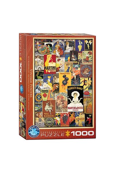 Eurographics Puzzle Eurographics - Vintage Posters, 1000 pieces