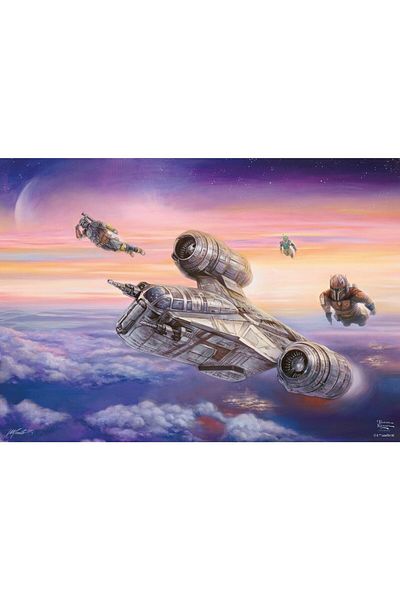 Schmidt Puzzle 1000 piese - Thomas Kinkade: The Mandalorian, The Escort