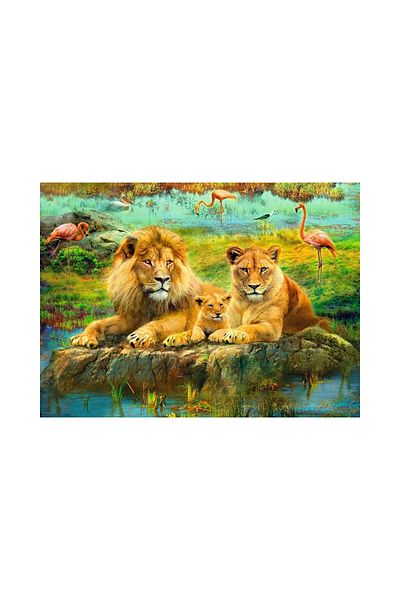 RAVENSBURGER Ravensburger Puzzle - Lion Family, 500 pieces