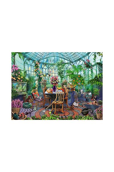RAVENSBURGER Puzzle Ravensburger - A Morning in the Greenhouse, 500 pieces
