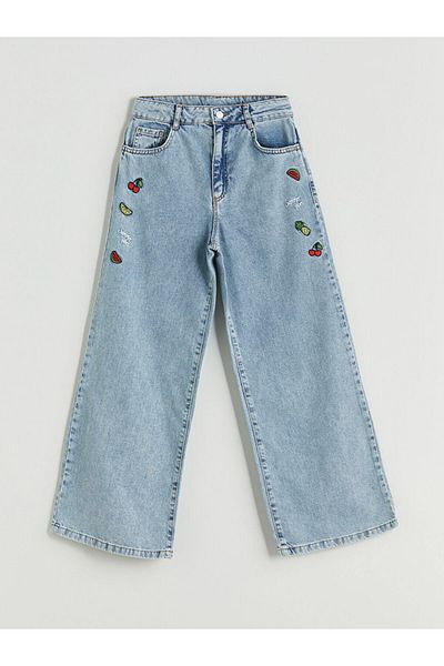 LC Waikiki New Season Wideleg Girls Jean Trousers - S5Lb72Z4