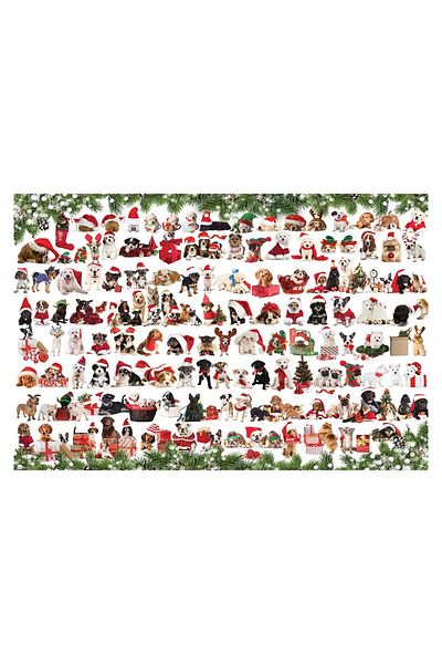 Eurographics Puzzle 1000 pieces Eurographics - Holiday Dogs Tin