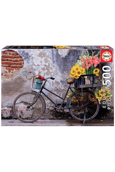 EDUCA Puzzle Educa - Bicycle with flowers, 500 pieces
