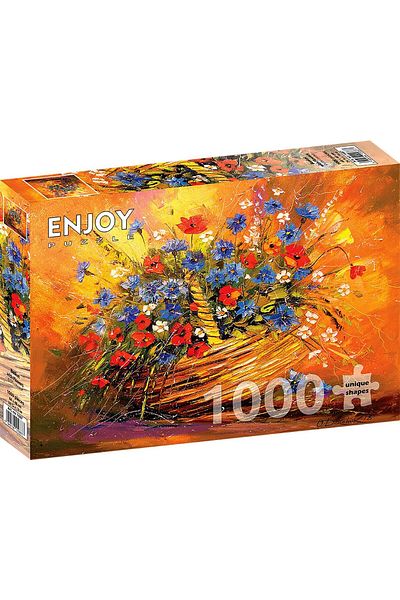 Enjoy Puzzle 1000 pieces ENJOY - Basket with Flowers