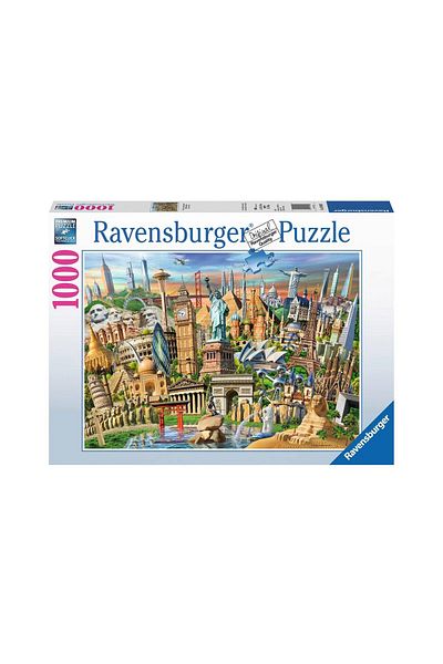 RAVENSBURGER Puzzle Ravensburger - World Landmarks, 1000 pieces