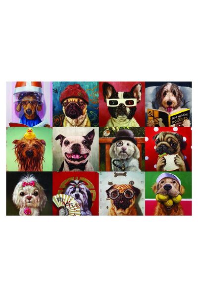 Eurographics Puzzle - Lucia Heffernan: Funny Dogs, 1000 piese
