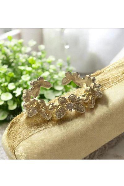 demirosa 1 Pcs Steel Adjustable Stone Stylish Ring
