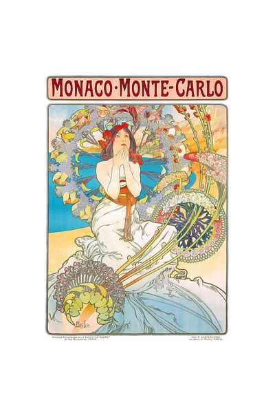 Enjoy Puzzle 1000 piese Enjoy - Alfons Mucha: Monaco Monte Carlo, Alphonse Mucha