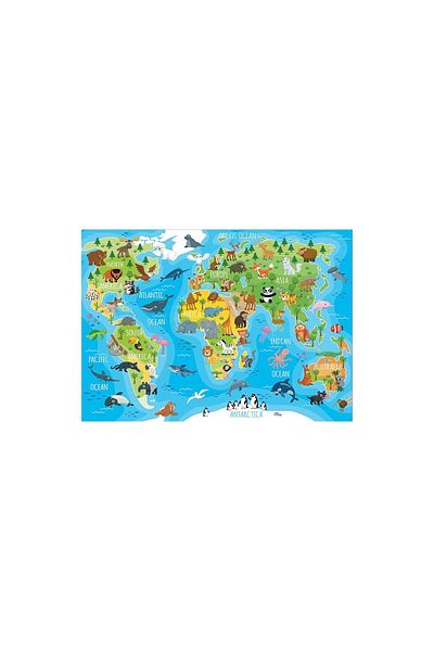 EDUCA Puzzle Educa - Animals World Map, 150 pieces