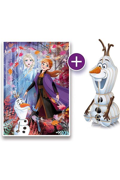 CLEMENTONI Puzzle 104 piese Clementoni - Frozen 2 - Puzzle + 3D Model