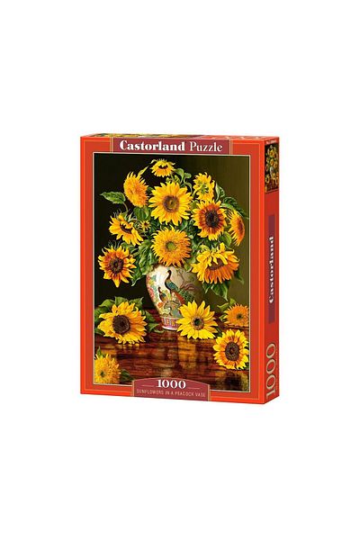 Castorland Puzzle Castorland - Sunflowers in a Peacock Vase, 1000 pieces