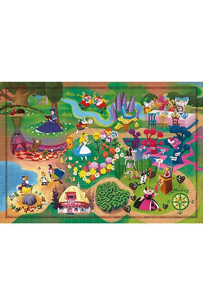 CLEMENTONI Puzzle 1000 pieces Clementoni - Story Maps - Alice in Wonderland