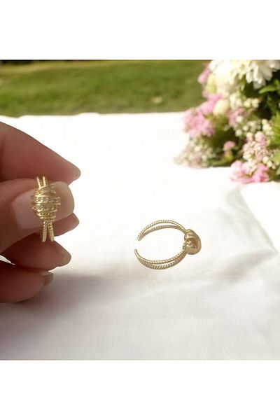 demirosa 1 Pcs Steel Adjustable Stone Stylish Ring