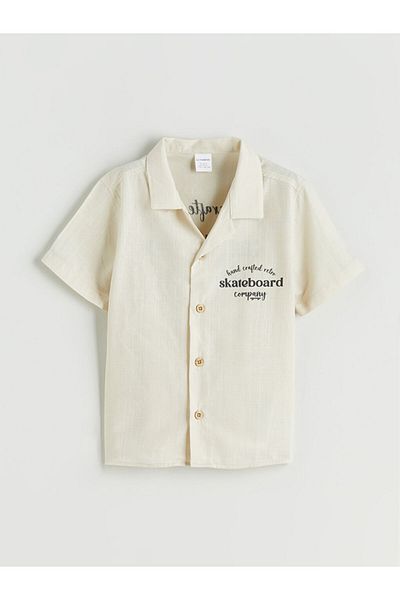 LC Waikiki New Season Resort Collar Printed Boys' Shirt - S5P442Z1