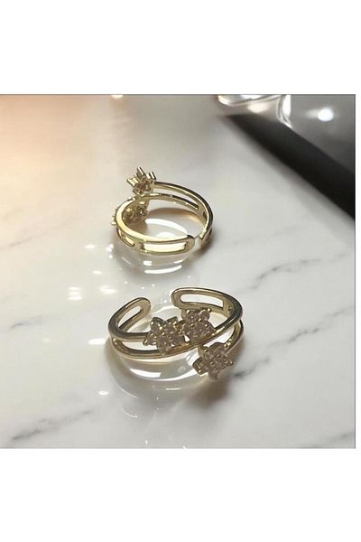 demirosa 1 Pcs Steel Adjustable Stone Stylish Ring