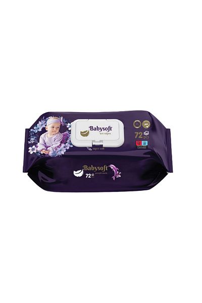 Babysoft SET 12 x Șervețele Umede Baby Soft – MOV – 72 bucăți/pachet
