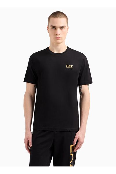 EA7 Ανδρικό μπλουζάκι Crew Neck Μαύρο TRAIN LOGO SERIES TEE