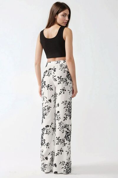 Hiccup Wide Leg Patterned Trousers