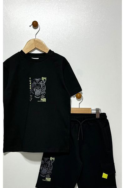 Kocaman Bebe Tiger Printed Boy's Capri Suit