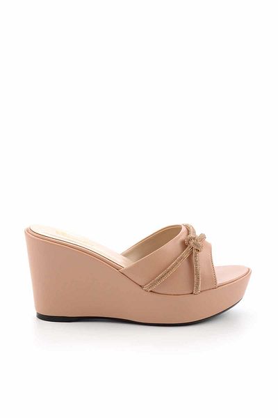 Bambi Nude Lame Women's Slippers K04666012409