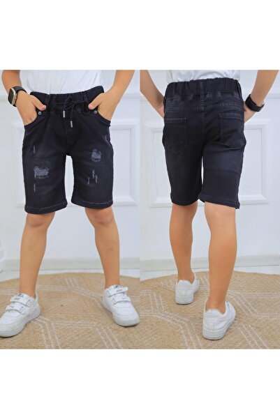 ward jeans Erkek çocuk lazerli pençli kot jean şort